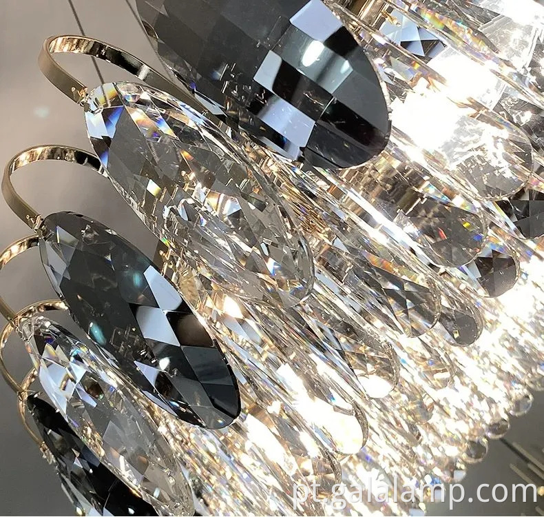Lustre de cristal elegante K9 para decoração moderna da sala de estar